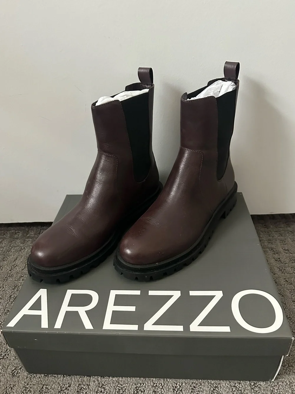 Arezzo grape Chelsea Boots